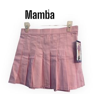 Mamba Jeans Pink Pleated Mini Skirt Size M NWT
